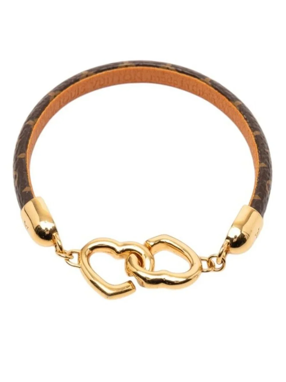 Louis Vuitton Monogram Say Yes Bracelet 17 Brown Gold Plated - Picture 1 of 6